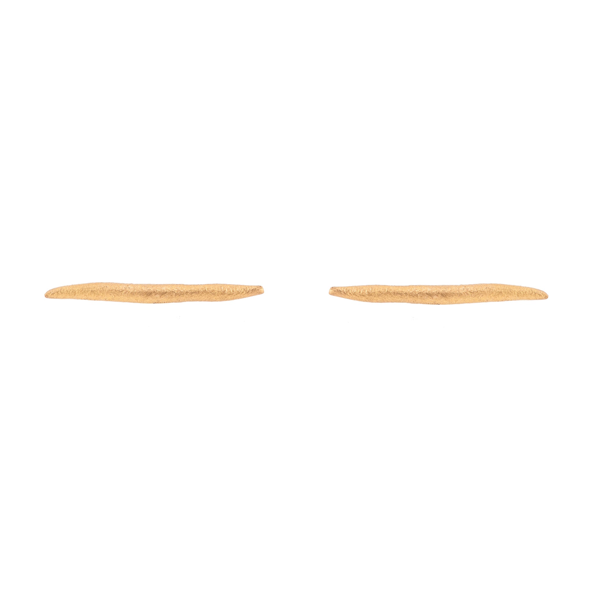 Subtly Textured Linear Stud Earrings in 22ct Gold